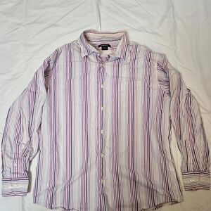 Claiborne Vintage Striped Button Down Shirt Size L